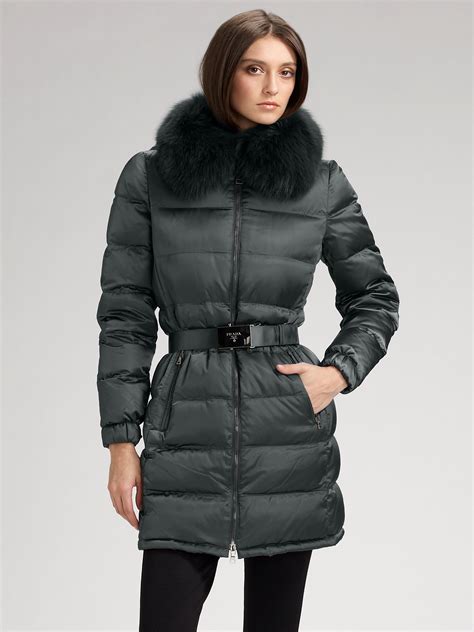 women's long prada coat|Prada winter jacket for women.